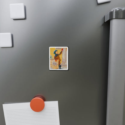 Christmas Peeking (Magazine Illustration) Refrigerator Magnet-The Sticker Space