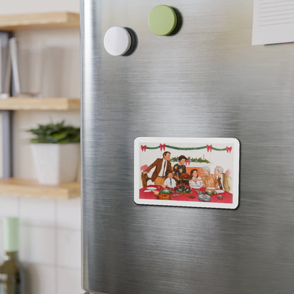 Christmas Themed (Magazine Illustration) Refrigerator Magnet-The Sticker Space