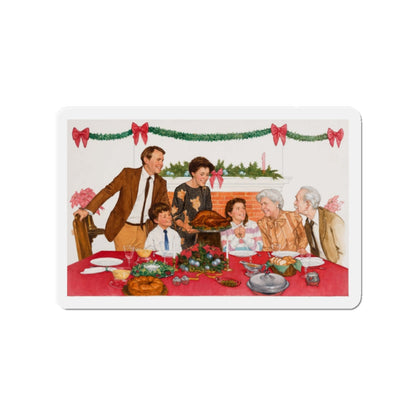 Christmas Themed (Magazine Illustration) Refrigerator Magnet-2" x 2"-The Sticker Space