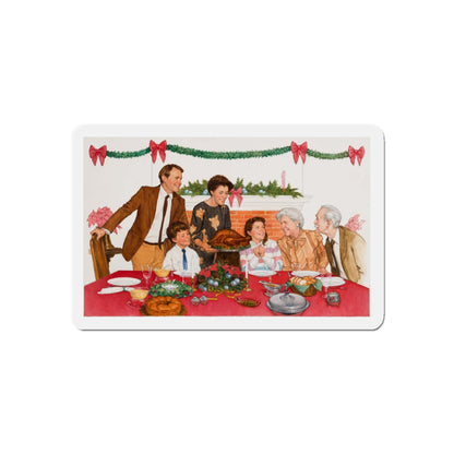 Christmas Themed (Magazine Illustration) Refrigerator Magnet-4" x 4"-The Sticker Space