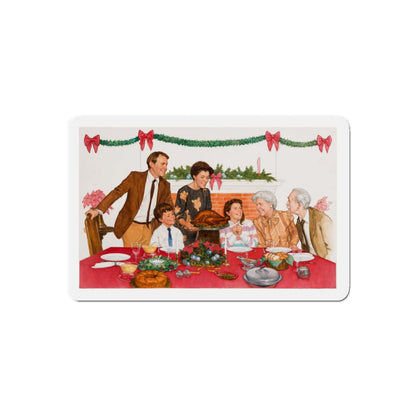 Christmas Themed (Magazine Illustration) Refrigerator Magnet-5" x 5"-The Sticker Space