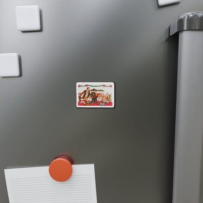 Christmas Themed (Magazine Illustration) Refrigerator Magnet-The Sticker Space