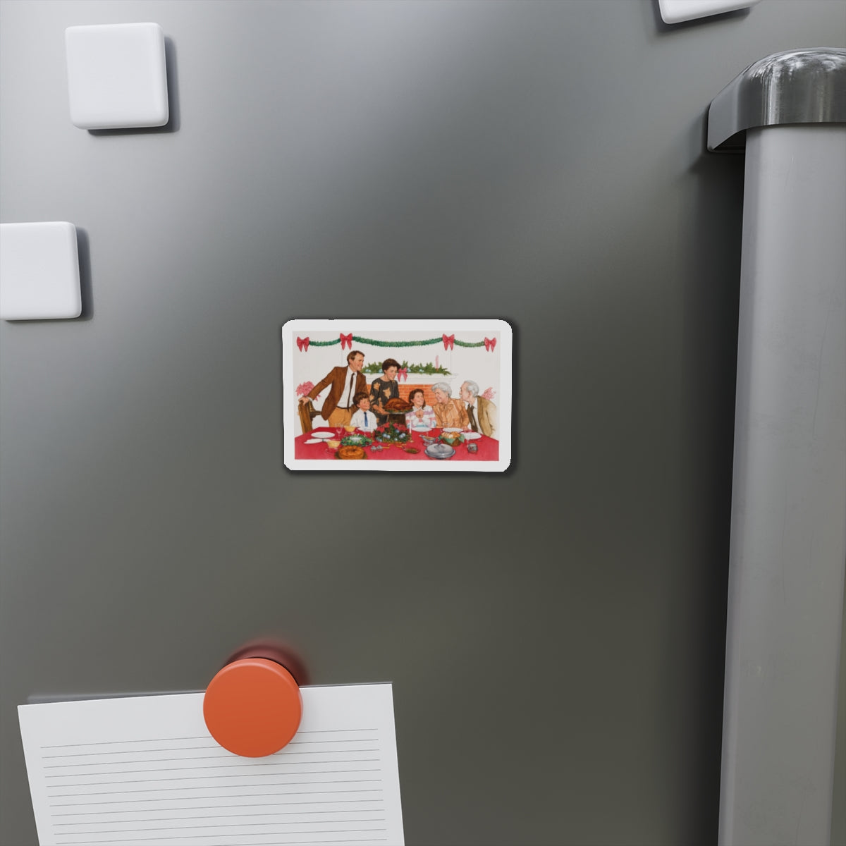 Christmas Themed (Magazine Illustration) Refrigerator Magnet-The Sticker Space