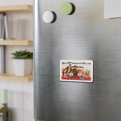 Christmas Themed (Magazine Illustration) Refrigerator Magnet-The Sticker Space