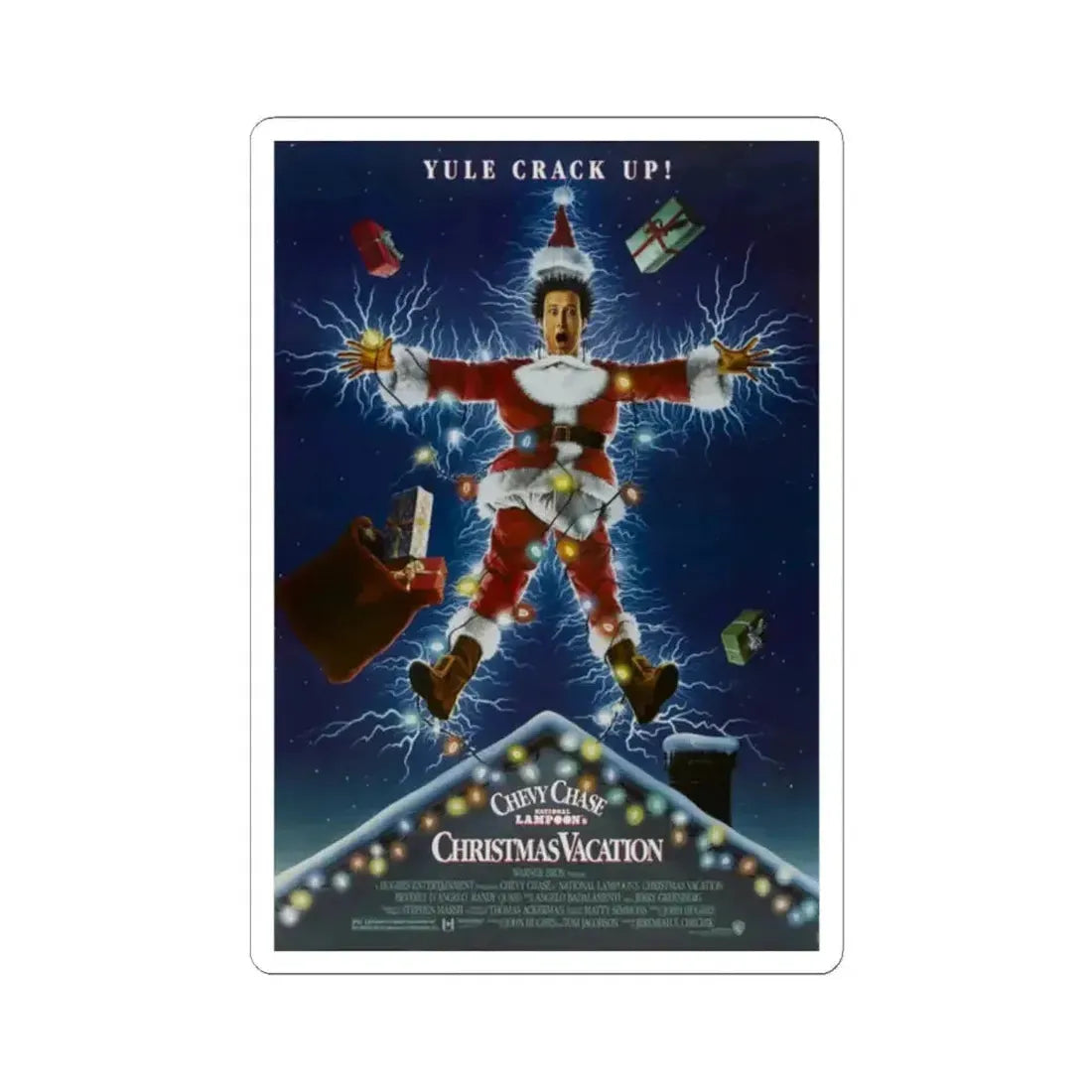 Christmas Vacation 1989 Movie Poster - STICKER Vinyl Kiss-Cut Decal 2 Inch White - The Sticker Space