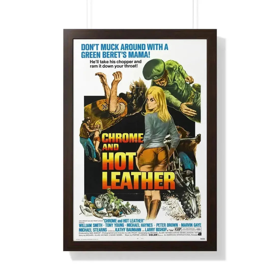 CHROME AND HOT LEATHER 1971 - Framed Movie Poster - The Sticker Space