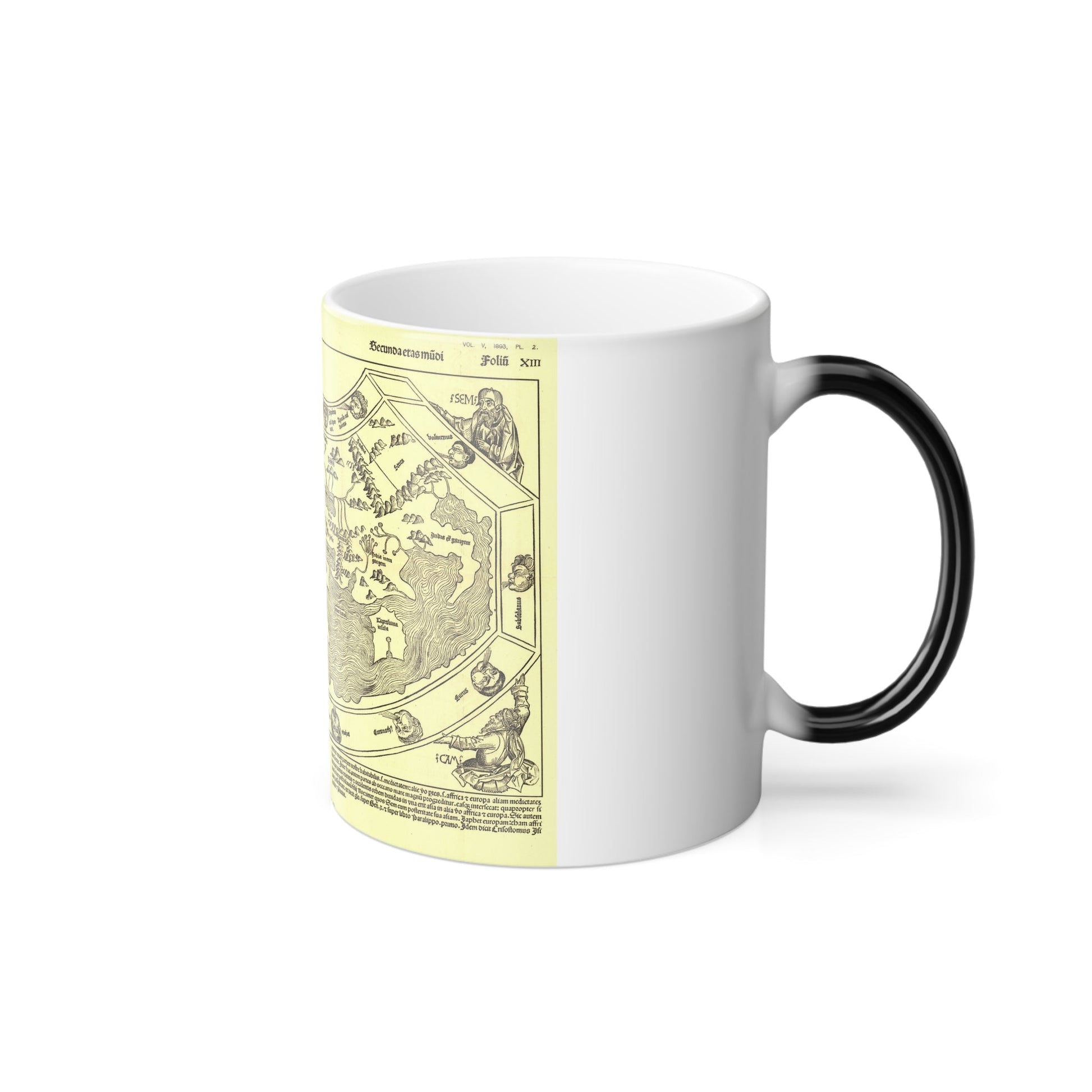 Chronicon Nurembergense Map (1493) (Map) Color Changing Mug 11oz-11oz-The Sticker Space