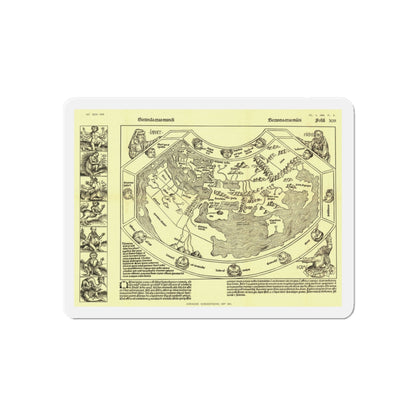 Chronicon Nurembergense Map (1493) (Map) Refrigerator Magnet-6 × 6"-The Sticker Space