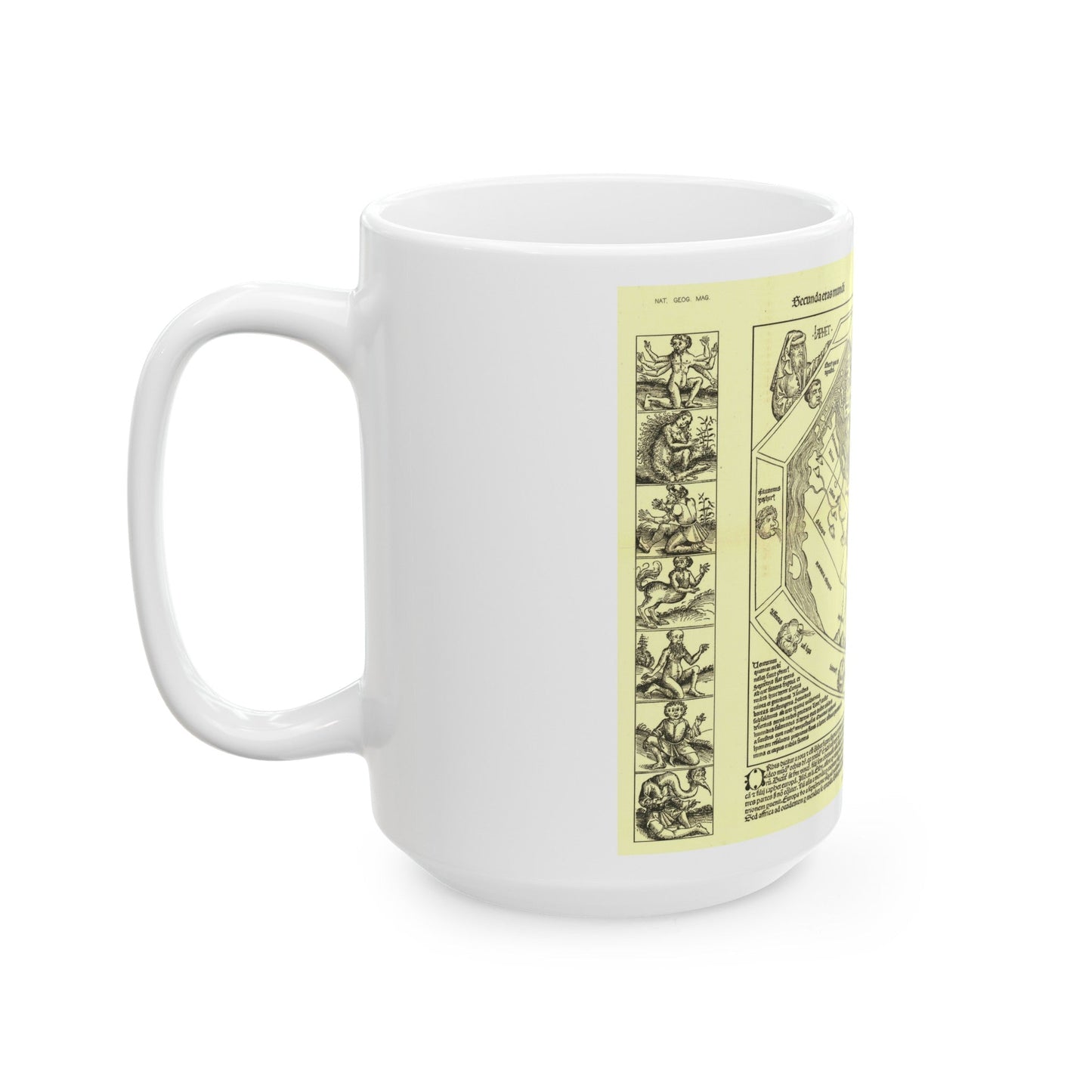 Chronicon Nurembergense Map (1493) (Map) White Coffee Mug-The Sticker Space