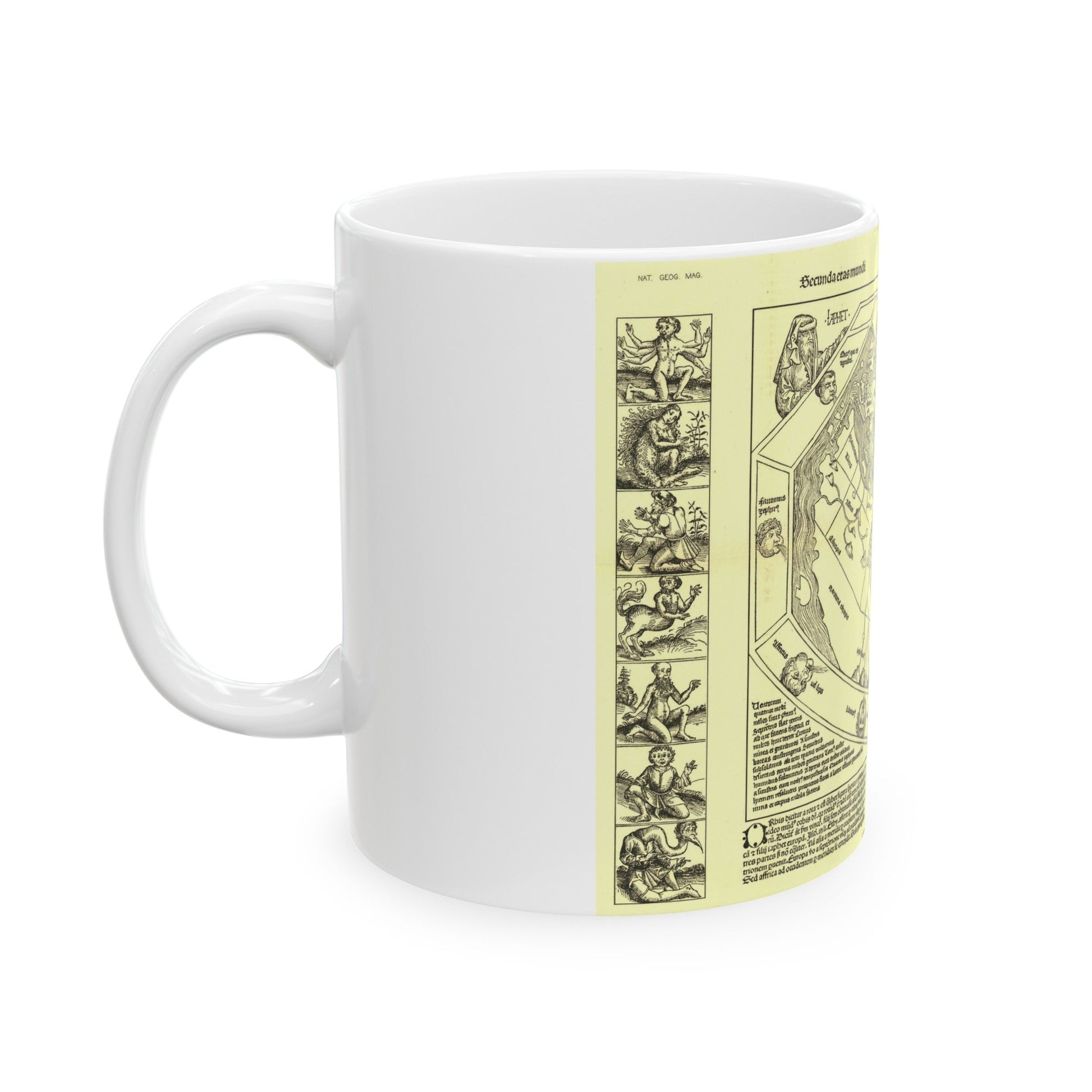 Chronicon Nurembergense Map (1493) (Map) White Coffee Mug-The Sticker Space