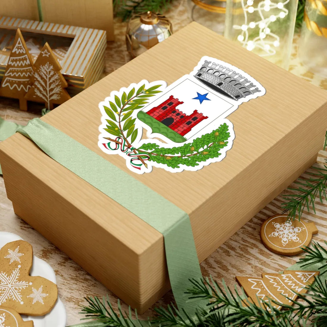 Châtillon-Stemma (Italy) (Coat of Arms) STICKER Vinyl Kiss-Cut Decal - The Sticker Space