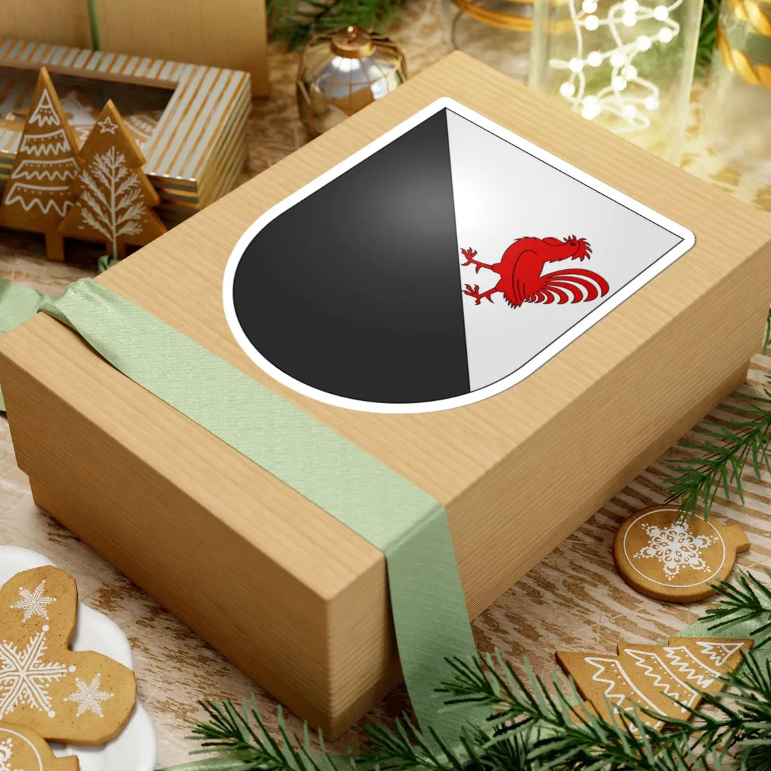 Châtonnaye-coat of arms (Switzerland) (Coat of Arms) STICKER Vinyl Kiss-Cut Decal - The Sticker Space