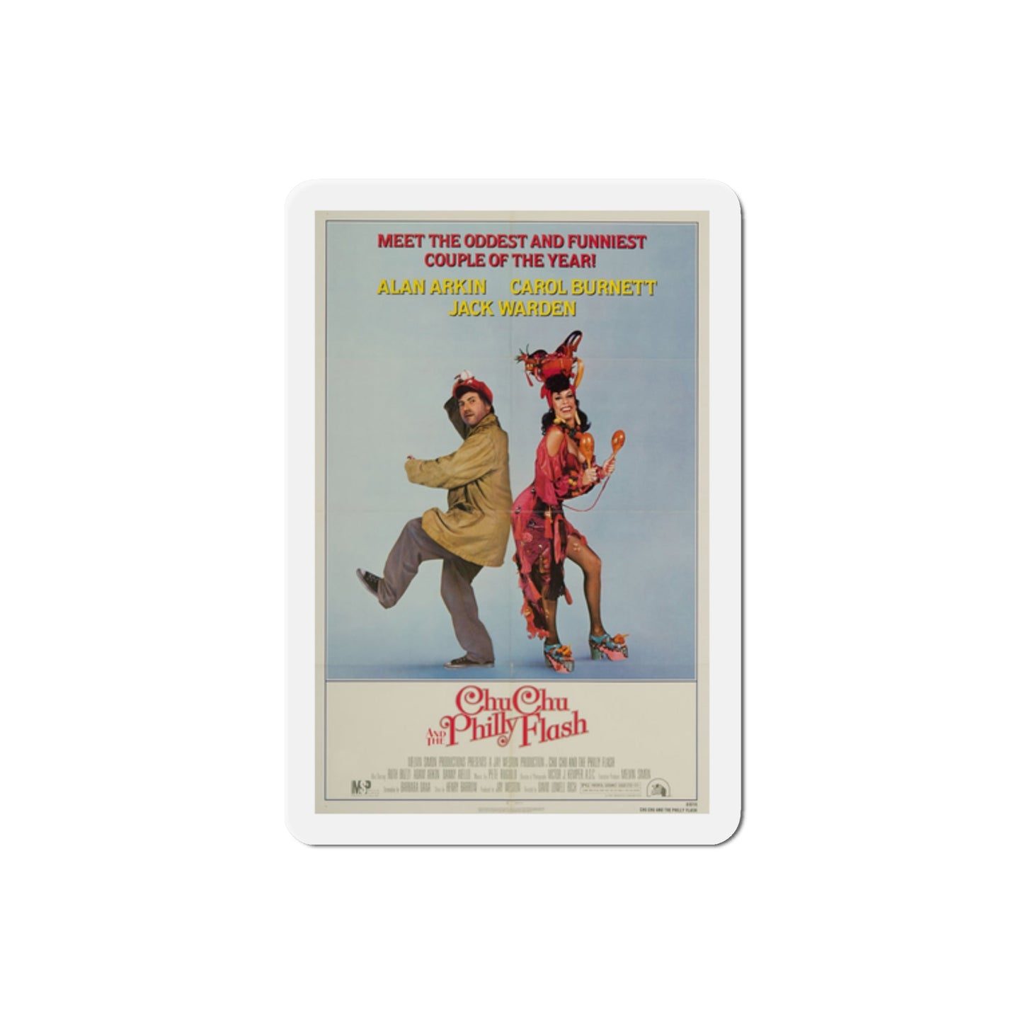 Chu Chu and the Philly Flash 1981 Movie Poster Die-Cut Magnet-2" x 2"-The Sticker Space