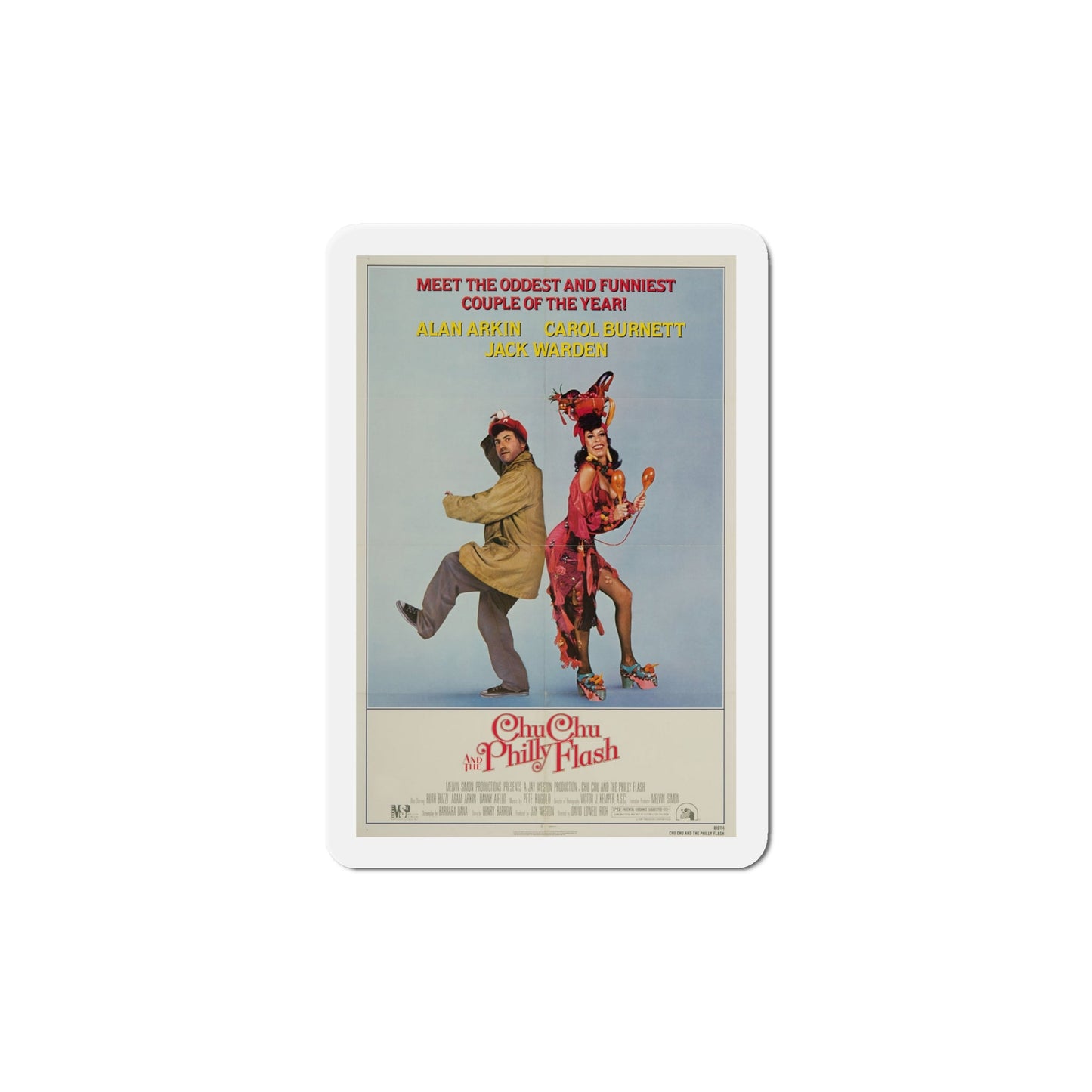 Chu Chu and the Philly Flash 1981 Movie Poster Die-Cut Magnet-6 × 6"-The Sticker Space