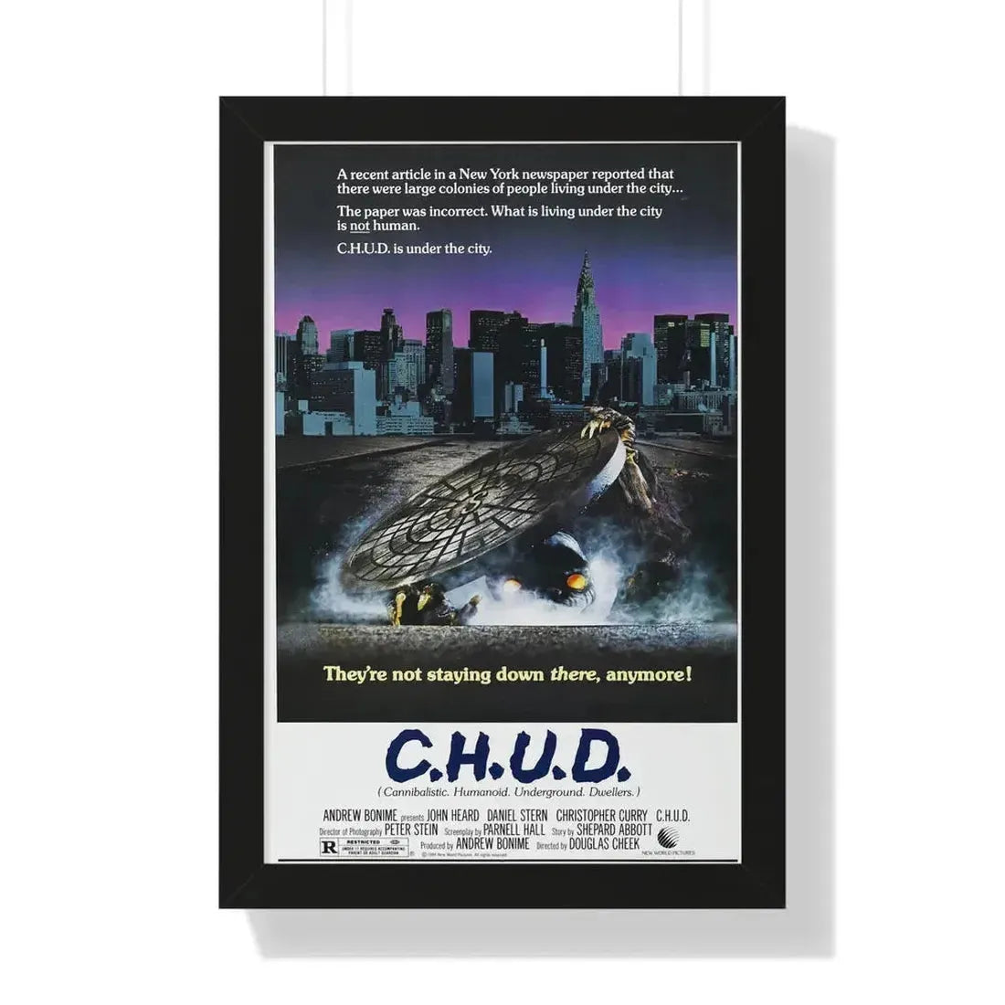 C.H.U.D. 1984 - Framed Movie Poster 16″ x 24″ Black - The Sticker Space