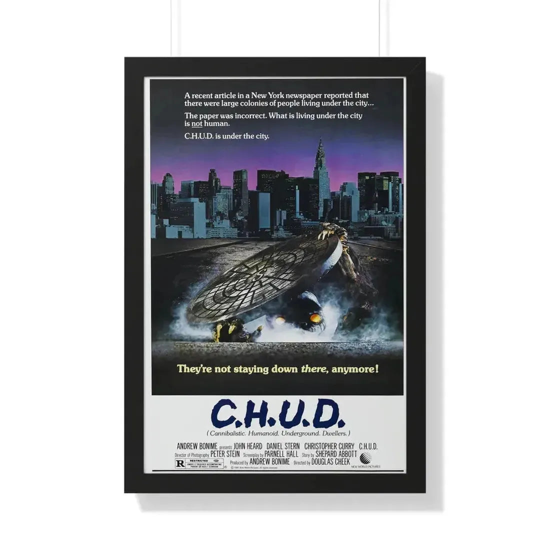 C.H.U.D. 1984 - Framed Movie Poster 20" x 30" Black - The Sticker Space