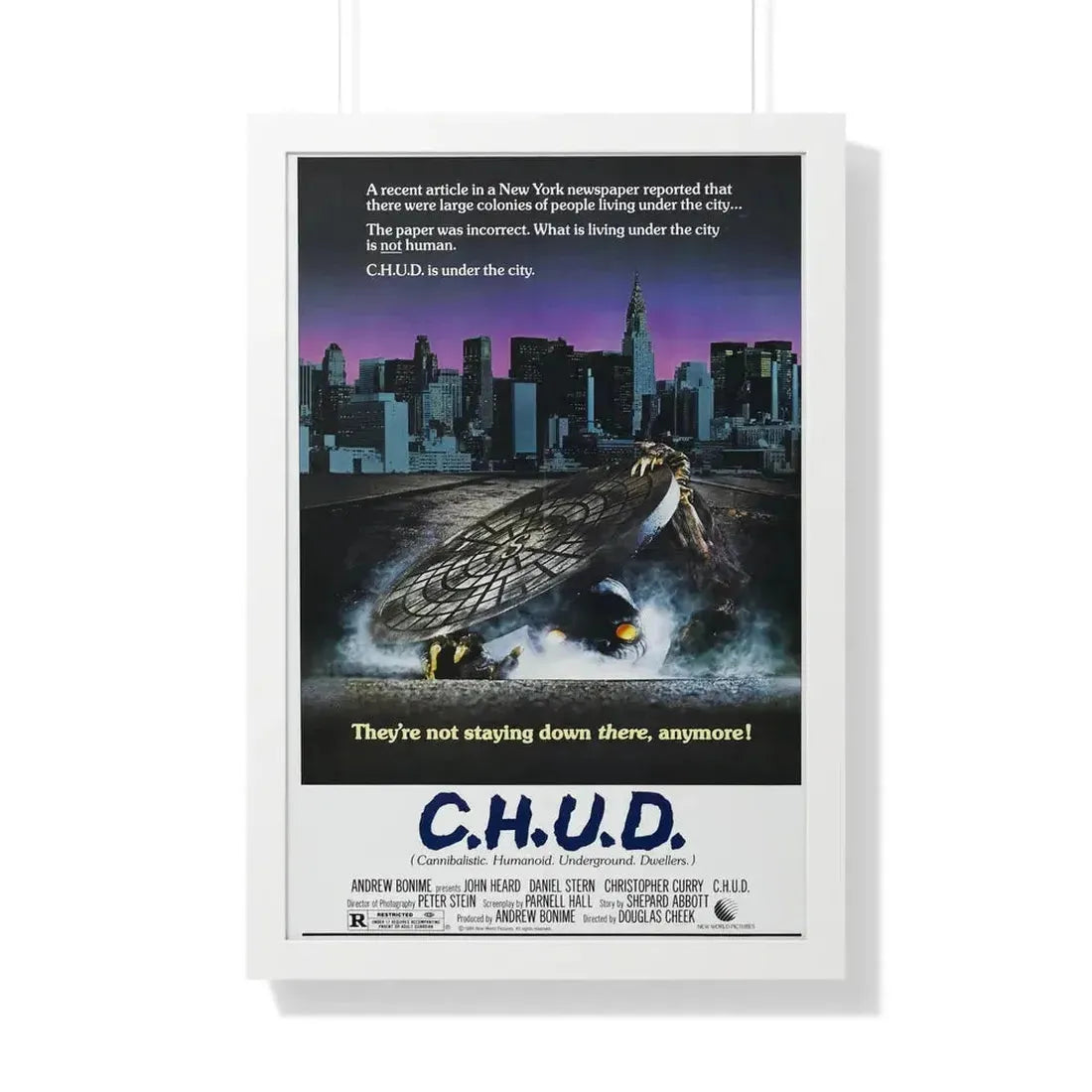 C.H.U.D. 1984 - Framed Movie Poster 20" x 30" White - The Sticker Space