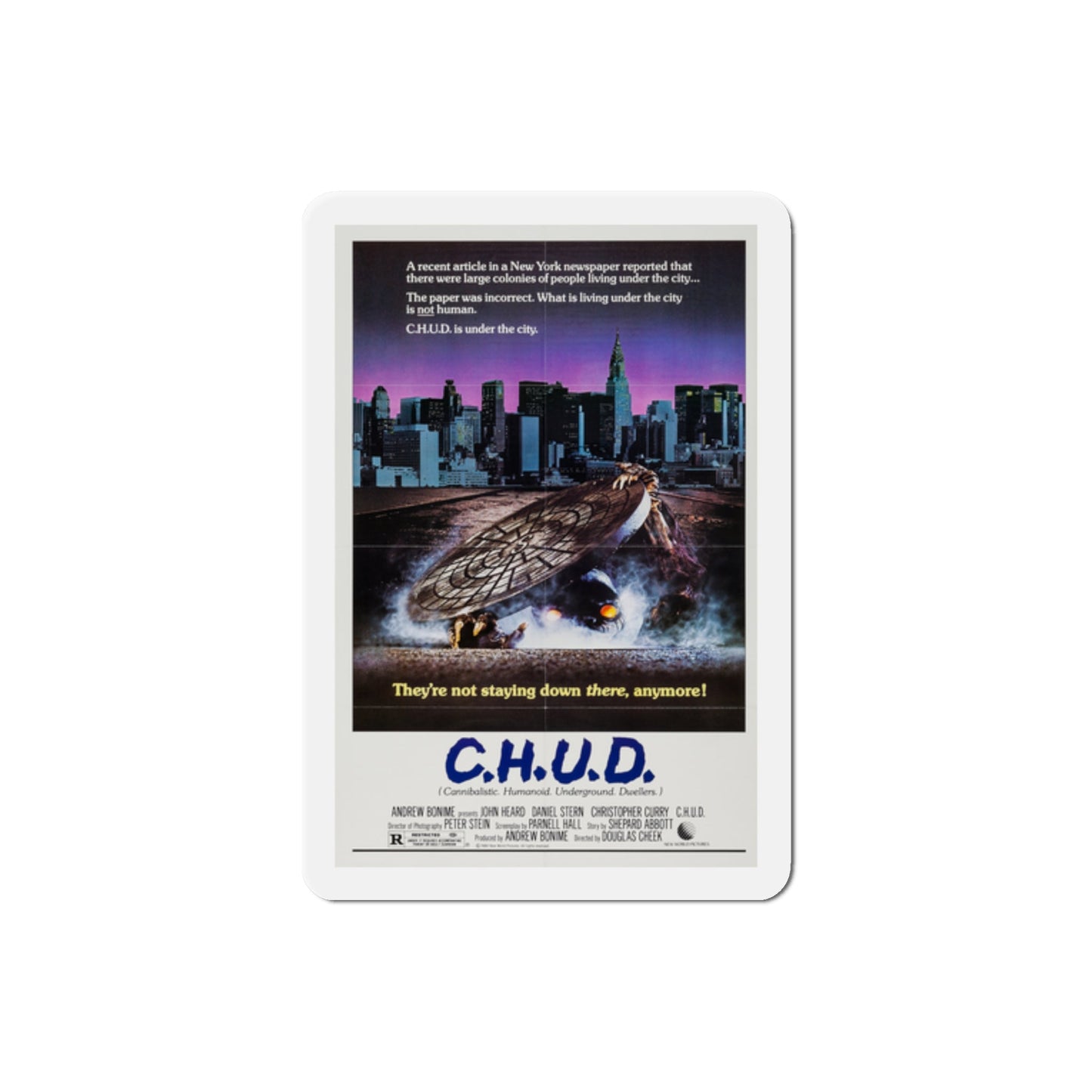 CHUD 1984 Movie Poster Die-Cut Magnet-2" x 2"-The Sticker Space