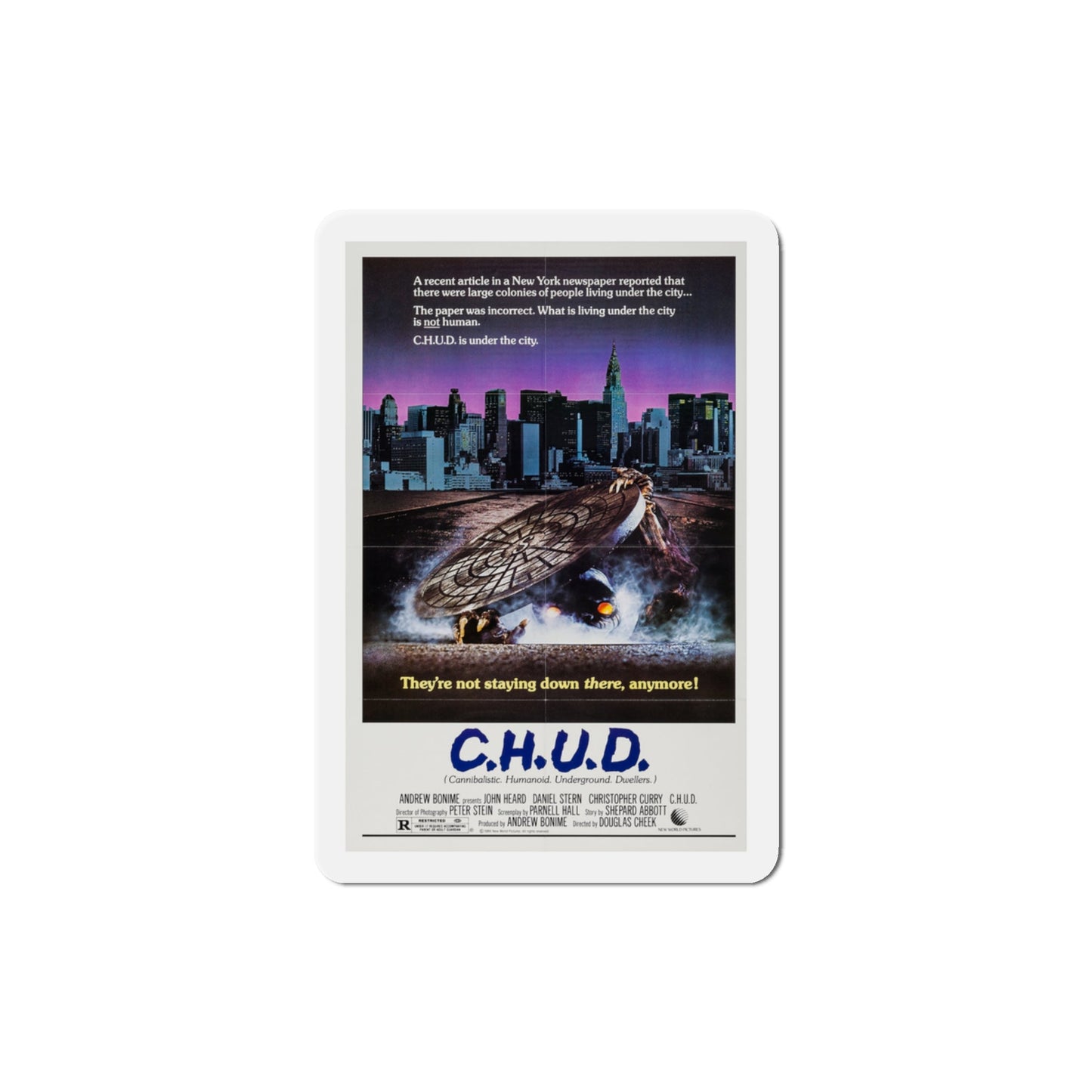 CHUD 1984 Movie Poster Die-Cut Magnet-3" x 3"-The Sticker Space