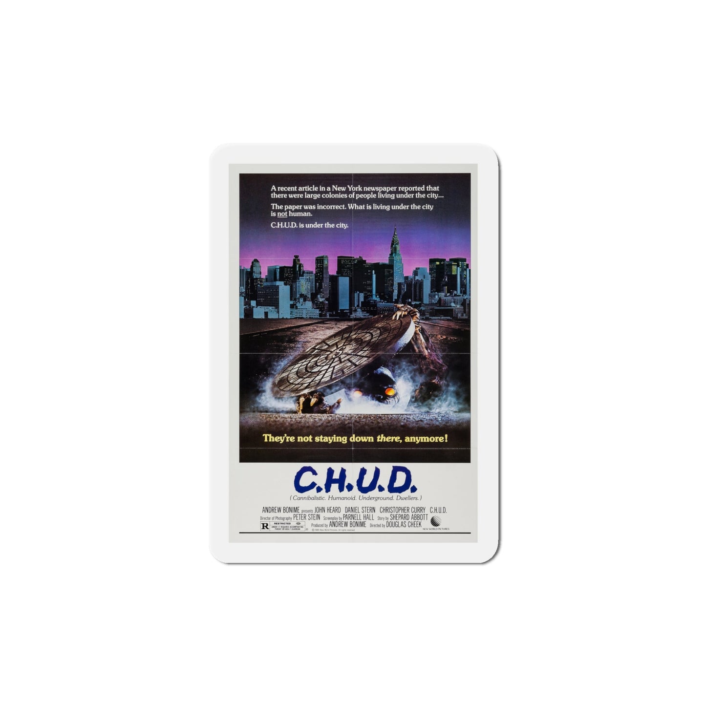 CHUD 1984 Movie Poster Die-Cut Magnet-5" x 5"-The Sticker Space