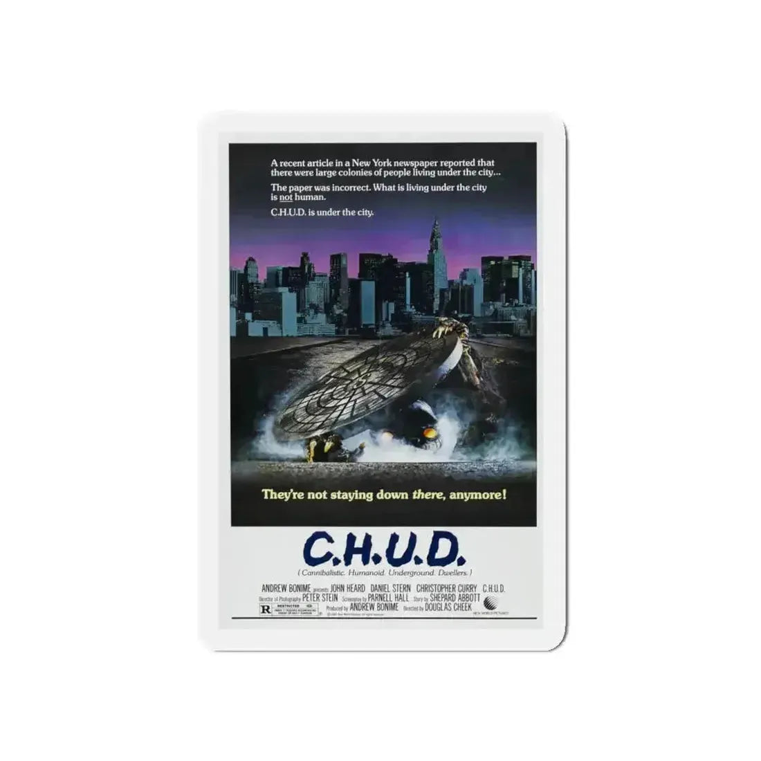 C.H.U.D. 1984 Movie Poster - Refrigerator Magnet - The Sticker Space