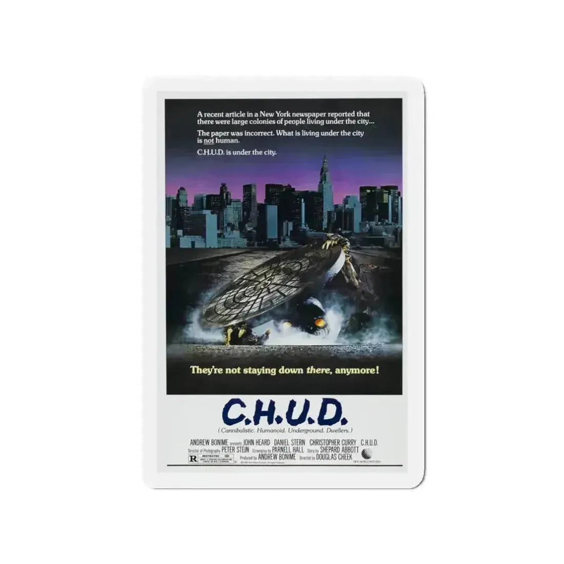C.H.U.D. 1984 Movie Poster - Refrigerator Magnet - The Sticker Space
