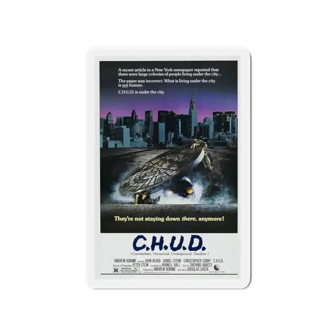 C.H.U.D. 1984 Movie Poster - Refrigerator Magnet - The Sticker Space