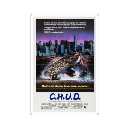 CHUD 1984 Movie Poster - STICKER Vinyl Kiss-Cut Decal 3 Inch White - The Sticker Space