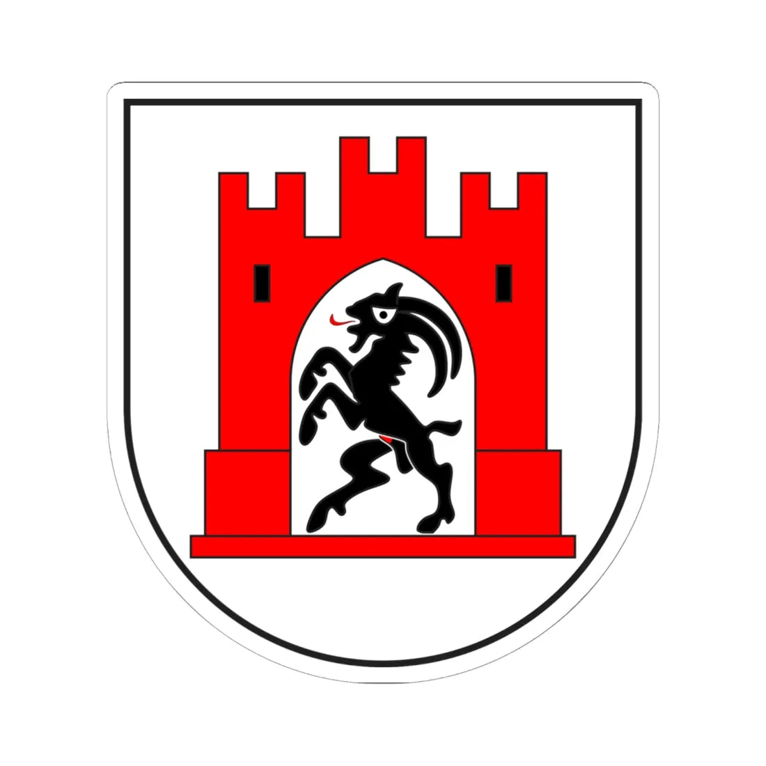 Chur wappen (Switzerland) (Coat of Arms) STICKER Vinyl Kiss-Cut Decal 6 Inch White - The Sticker Space