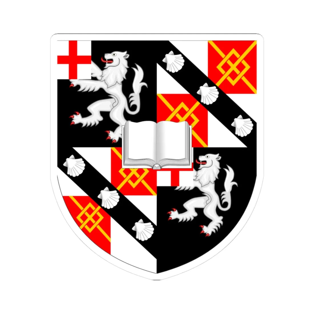 Churchill College Cambridge arms (England) (Coat of Arms) STICKER Vinyl Kiss-Cut Decal 3 Inch White - The Sticker Space