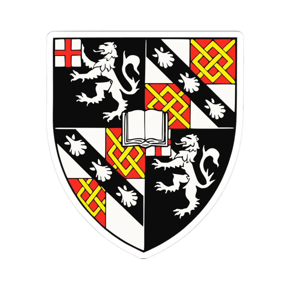 Churchill College Crest (England) (Coat of Arms) STICKER Vinyl Kiss-Cut Decal 3 Inch White - The Sticker Space