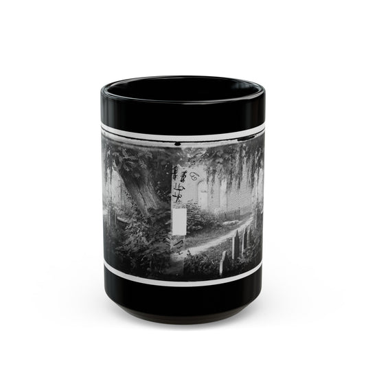 Churchyard With Graves (U.S. Civil War) Black Coffee Mug-15oz-The Sticker Space