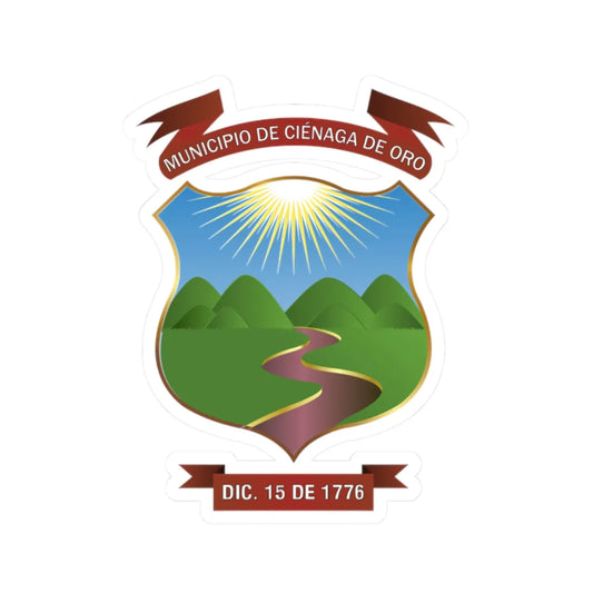CienagaDeOro (Colombia) (Coat of Arms) STICKER Vinyl Kiss-Cut Decal 2 Inch White - The Sticker Space