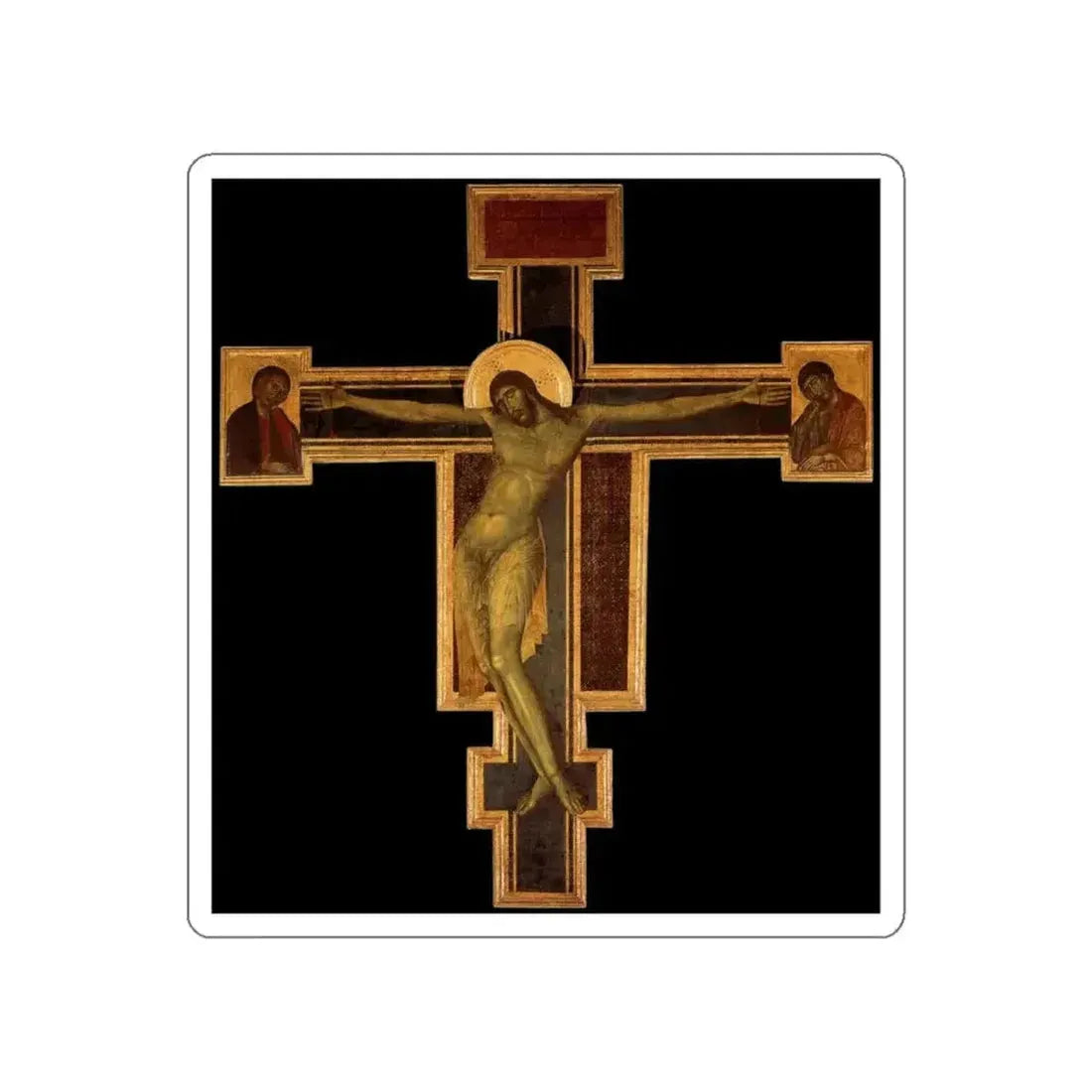 CIMABUE - -crucifixion- Crucifix (detail)4 (Artwork) STICKER Vinyl Die-Cut Decal - The Sticker Space