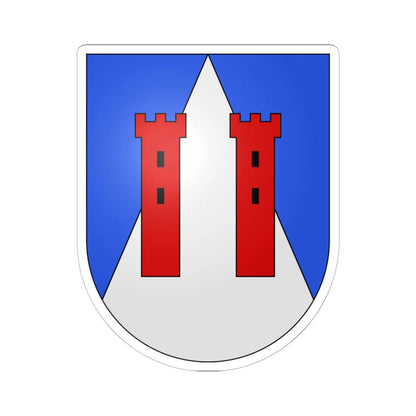 Cimadera-coat of arms (Switzerland) (Coat of Arms) STICKER Vinyl Kiss-Cut Decal 6 Inch White - The Sticker Space