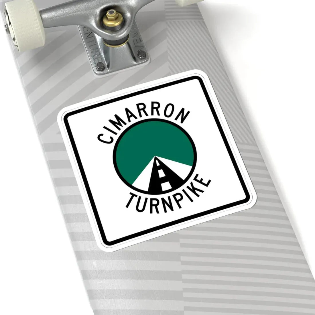 Cimarron Turnpike (Oklahoma) (Road Sign) STICKER Vinyl Kiss-Cut Decal - The Sticker Space