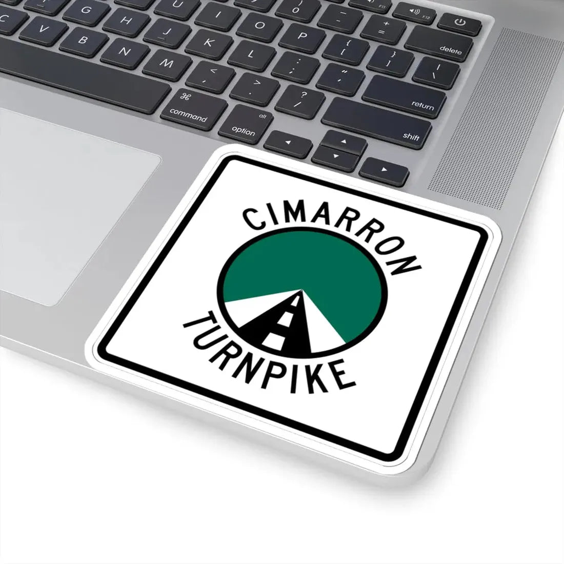 Cimarron Turnpike (Oklahoma) (Road Sign) STICKER Vinyl Kiss-Cut Decal - The Sticker Space
