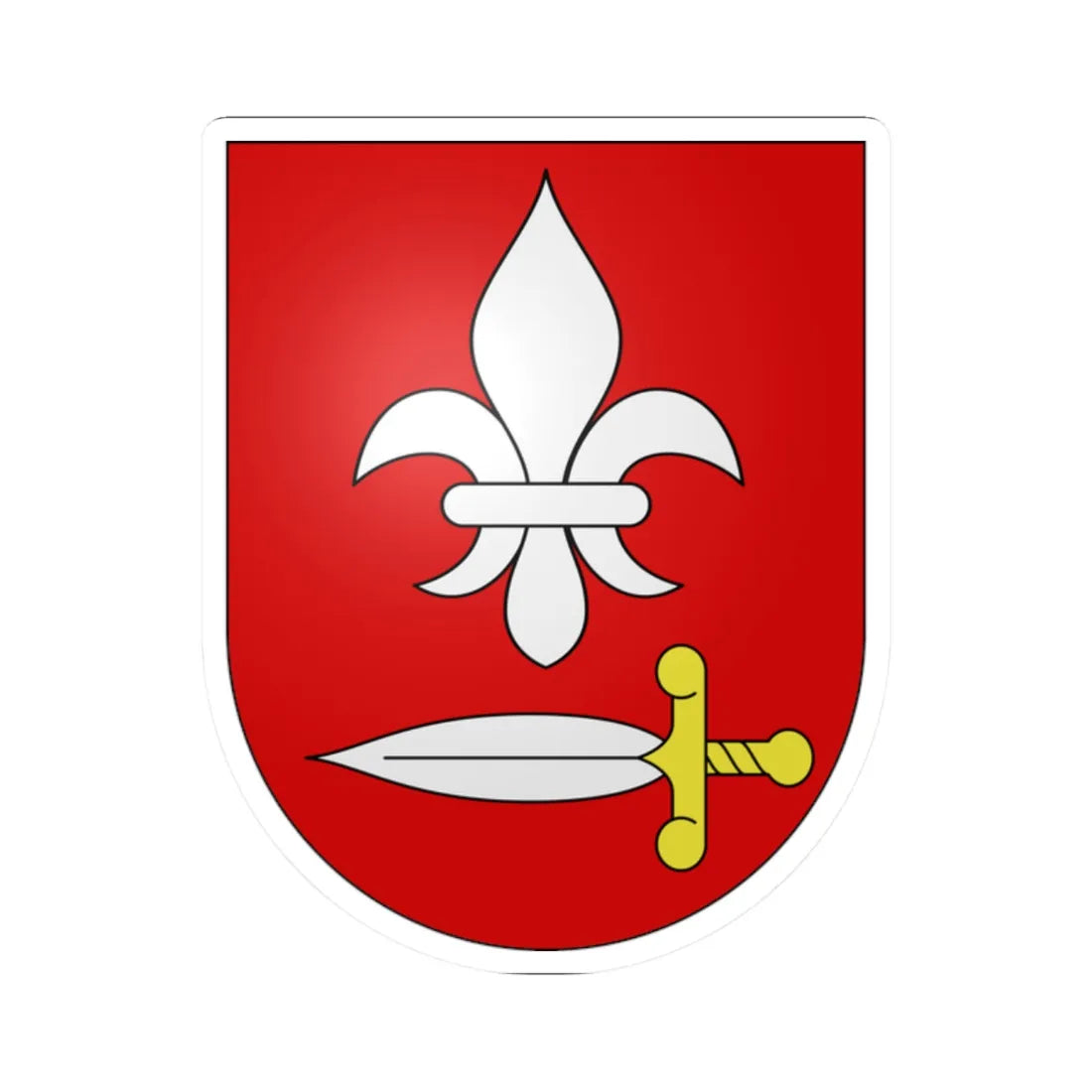 Cimo-coat of arms (Switzerland) (Coat of Arms) STICKER Vinyl Kiss-Cut Decal 2 Inch White - The Sticker Space