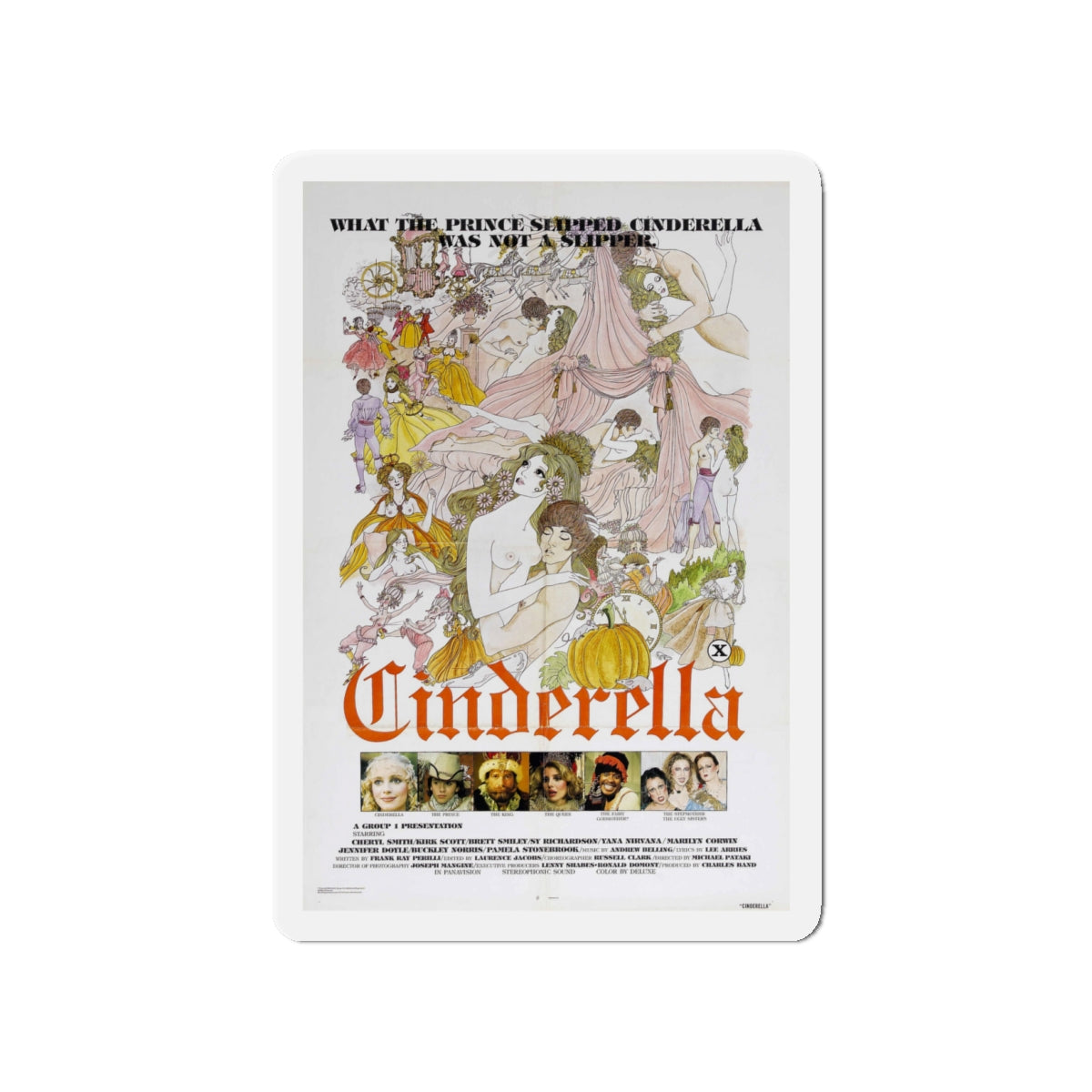 CINDERELLA 1977 Movie Poster - Die-Cut Magnet-4" x 4"-The Sticker Space