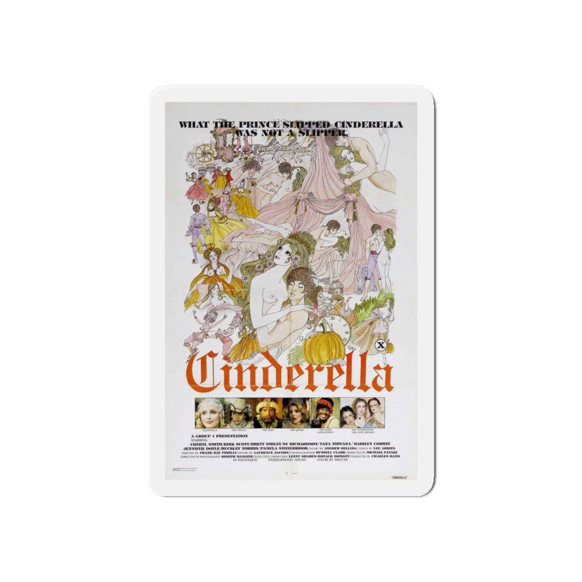 CINDERELLA 1977 Movie Poster - Die-Cut Magnet-6 × 6"-The Sticker Space