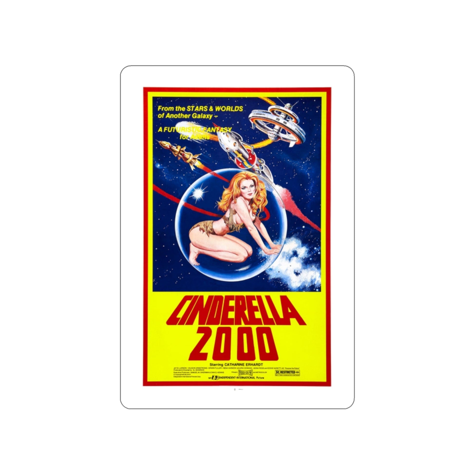 CINDERELLA 2000 1977 Movie Poster STICKER Vinyl Die-Cut Decal-2 Inch-The Sticker Space