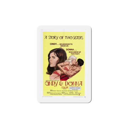 Cindy and Donna 1970 Movie Poster Die-Cut Magnet-4 Inch-The Sticker Space