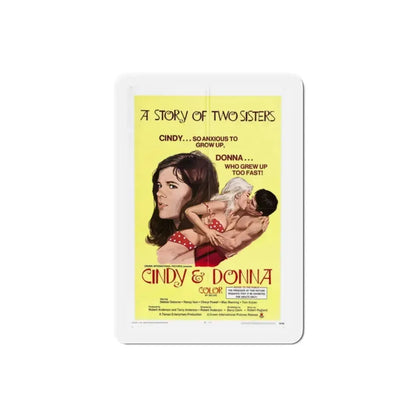 Cindy and Donna 1970 Movie Poster Refrigerator Magnet 2 Inch - The Sticker Space