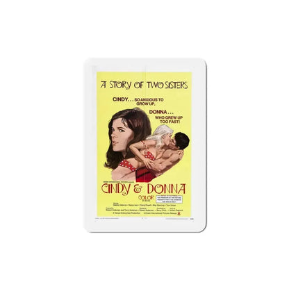 Cindy and Donna 1970 Movie Poster Refrigerator Magnet 4 Inch - The Sticker Space