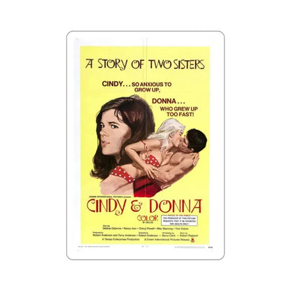 Cindy and Donna 1970 Movie Poster STICKER Vinyl Die-Cut Decal 2 Inch - The Sticker Space