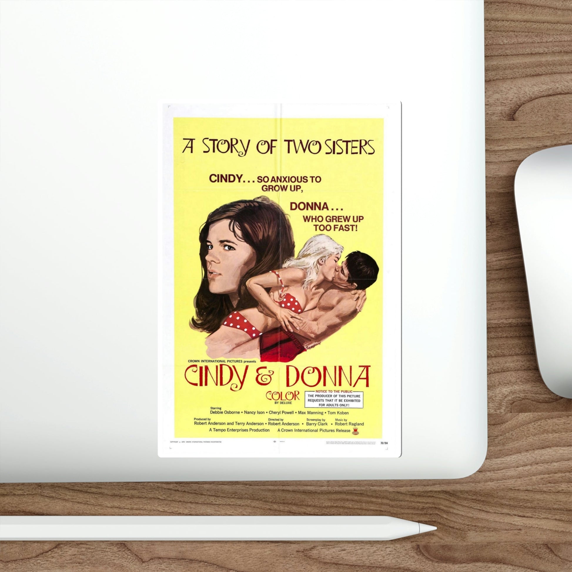 Cindy and Donna 1970 Movie Poster STICKER Vinyl Die-Cut Decal-The Sticker Space