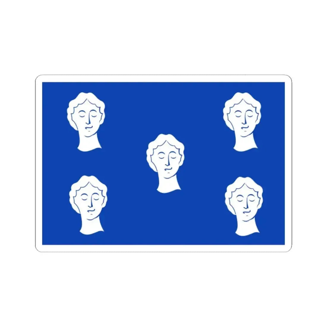 Ciney vlag (Belgium) STICKER Vinyl Kiss-Cut Decal 2 Inch White - The Sticker Space