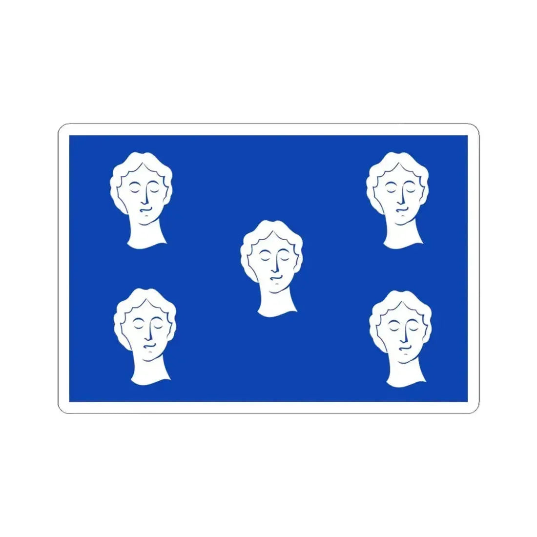 Ciney vlag (Belgium) STICKER Vinyl Kiss-Cut Decal 6 Inch White - The Sticker Space