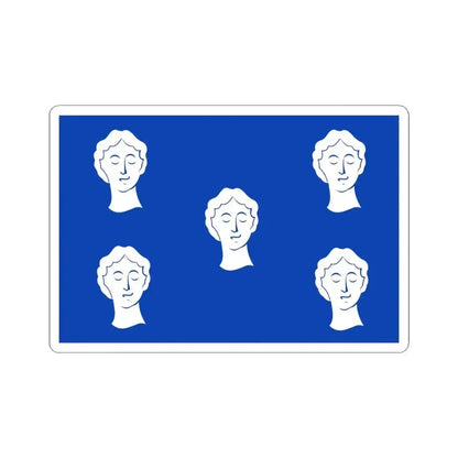 Ciney vlag (Belgium) STICKER Vinyl Kiss-Cut Decal 6 Inch White - The Sticker Space