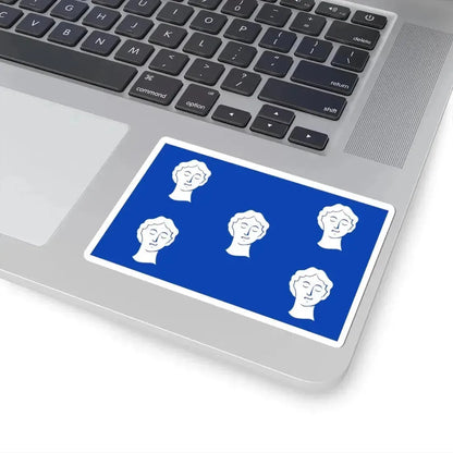 Ciney vlag (Belgium) STICKER Vinyl Kiss-Cut Decal - The Sticker Space